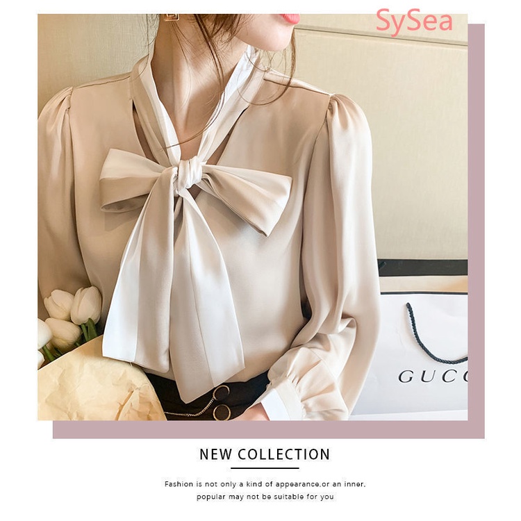 Áo Sơ Mi Công Sở Phối Nơ Plus size Thời Trang Mùa Thu Dành Cho Nữ