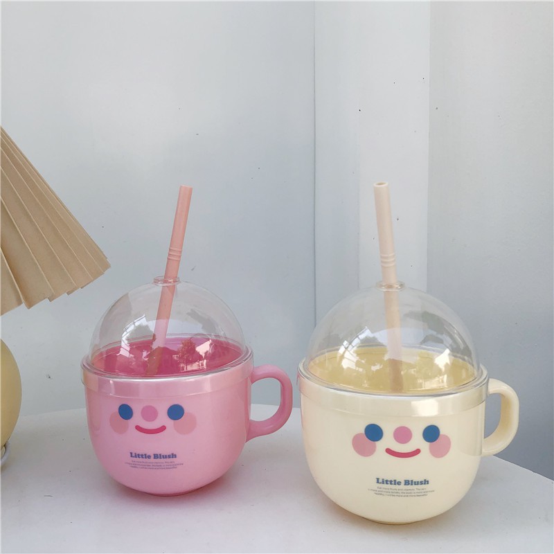 W&G  111 High temperature resistant water cup with straw cover, exquisite water cup, milk cup, breakfast cup, tea cup, beverage cup-500ML | BigBuy360 - bigbuy360.vn
