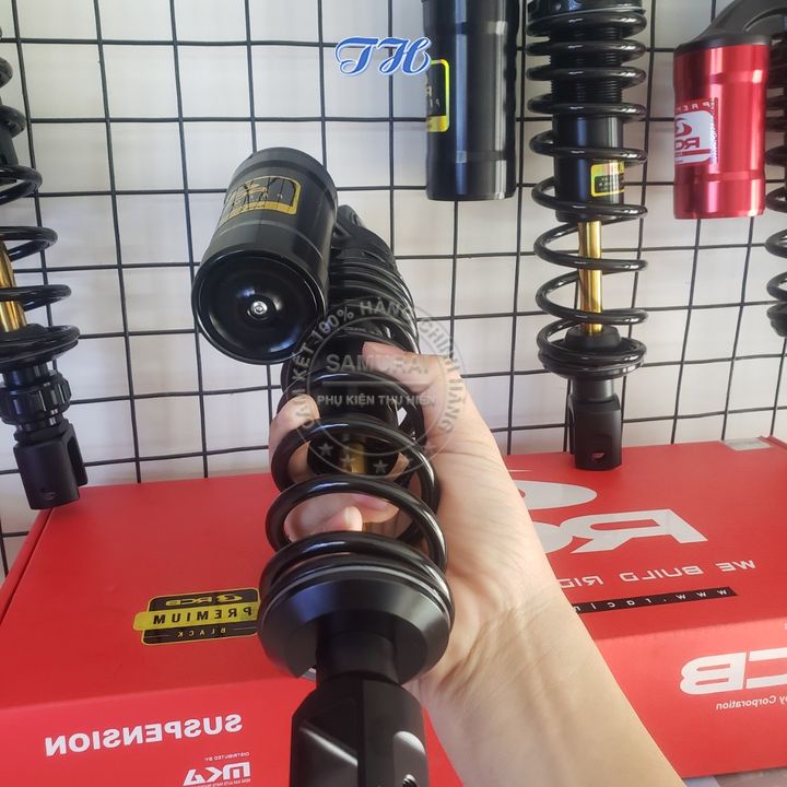Cặp phuộc bình dầu RCB MB2 gắn cho AirBlade / SH Ý/ PCX đen ty vàng chính hãng racing boy