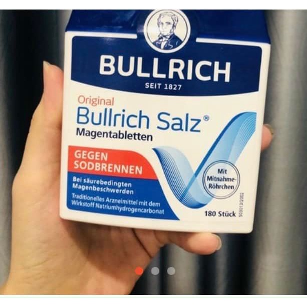 Viên uống trào ngược dạ dày BULLRICH SALZ, giảm ợ hơi,ợ chua, hộp 180 viên