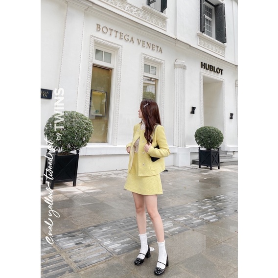 Set dạ tweed khuy đồng thiết kế by Twins (C.nel tweed set)