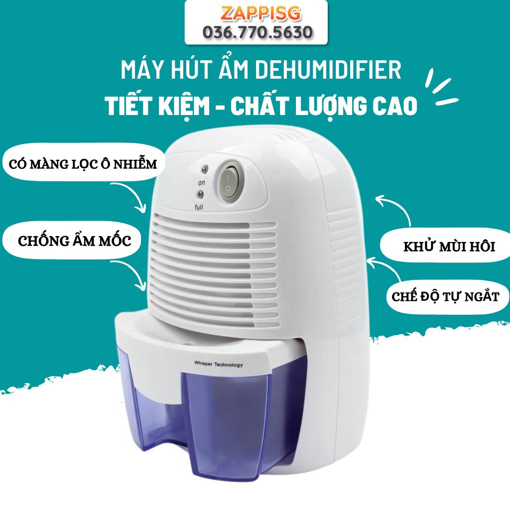 Máy Lọc Không Khí, Máy Hút Ẩm Mini KAW Trang Bị Màng Lọc Loại Bỏ Các Chất Ô Nhiễm, Khói, Bụi Trong Không Khí