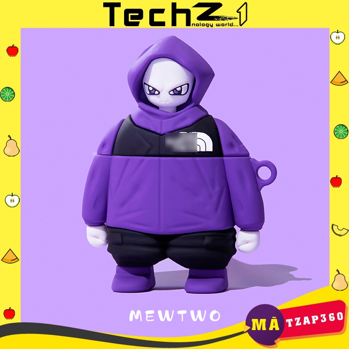 Case Airpods, Ốp Airpods 1/2/3/Pro kiểu dáng Mewtwo độc lạ - Mã TZAP360