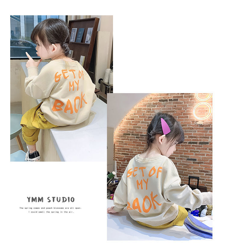 Áo Thun Cotton Tay Dài Họa Tiết Hoạt Hình Cho Bé Gái