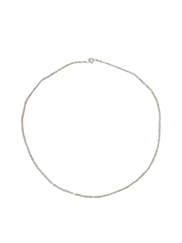 Vòng cổ Thép Y Tế Mạ Vàng 18K Đính Đá Lấp Lánh