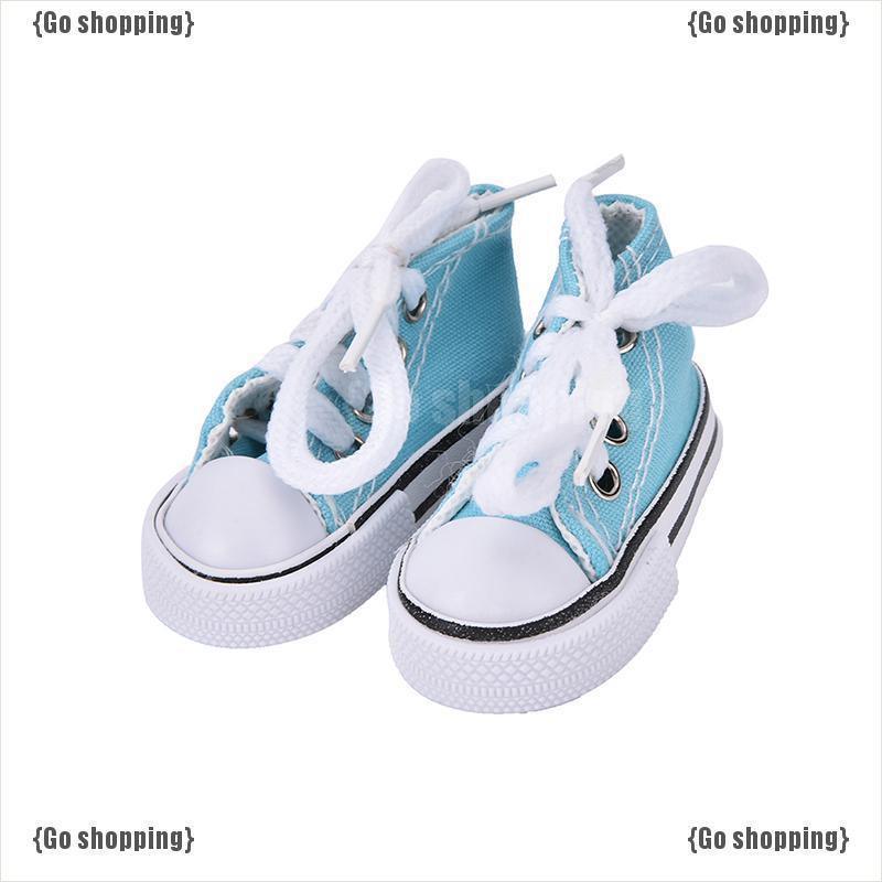 {Go shopping}Đôi giày thể thao canvas 7.5cm dễ thương cho búp bê