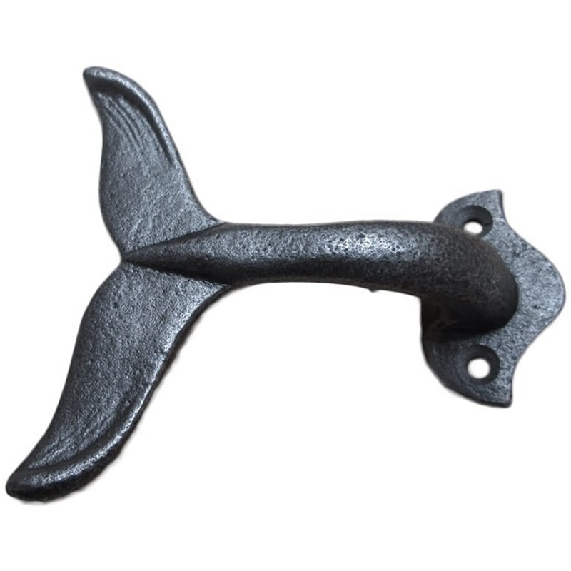 Móc Treo Đồ Gắn Tường Hình Cá Voi Bằng Sắt Kích Thước 18X7X5cm/7X2.75X1.96Inch