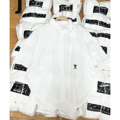 Áo sơ mi nữ tay lỡ cổ đức thêu ong xinh