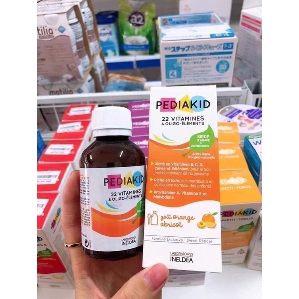 [Mẫu mới] Pediakid 22 Vitamines ,Ăn Ngon Appétit-Tonus Pháp, tăng đề kháng, bé ăn ngon