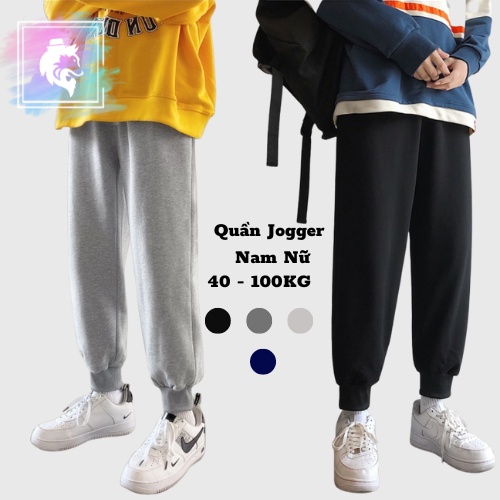 Quần jogger nam nữ Sói Store ống bo 4 màu bigsize 40-100kg