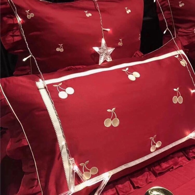 Set Lụa Cherry 6 Món hàng cao cấp - Nhập Khẩu QC