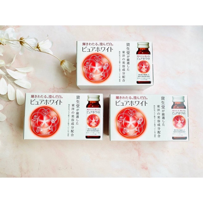 [Mẫu mới] Nước uống Collagen Shiseido Pure White 1 hộp 10 lọ - Nhật Bản [Date 8/2022] | Thế Giới Skin Care