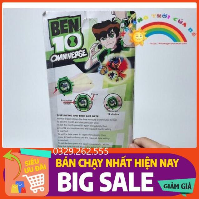 (FreeShip) Đồng hồ Ben 10 chiếu hình nhân vật 3D siêu hot