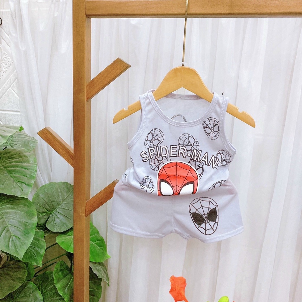 Bộ ba lỗ spider man cho bé trai từ 8-18 kg