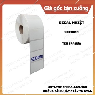 Decal Tem Trà Sữa (50×30) 10 cuộn
