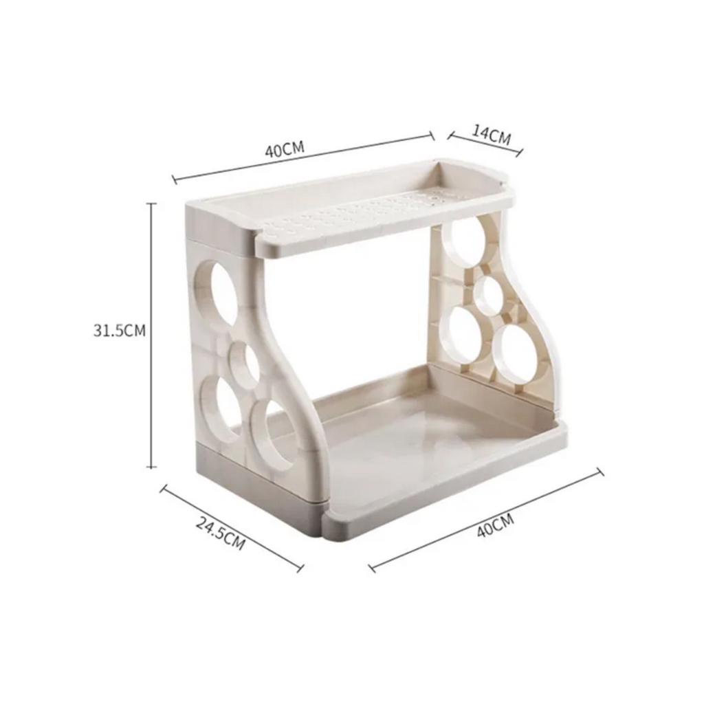 Kệ Gia Vị 2 Tầng Bằng Nhựa Cao Cấp - Giúp Căn Bếp Luôn Gọn Gàng Sạch Sẽ