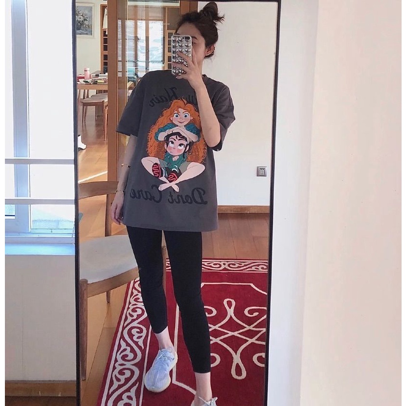 Áo Thun Nữ Ngắn Tay Form Rộng Thời Trang Mùa Hè Hàn Quốc Mới