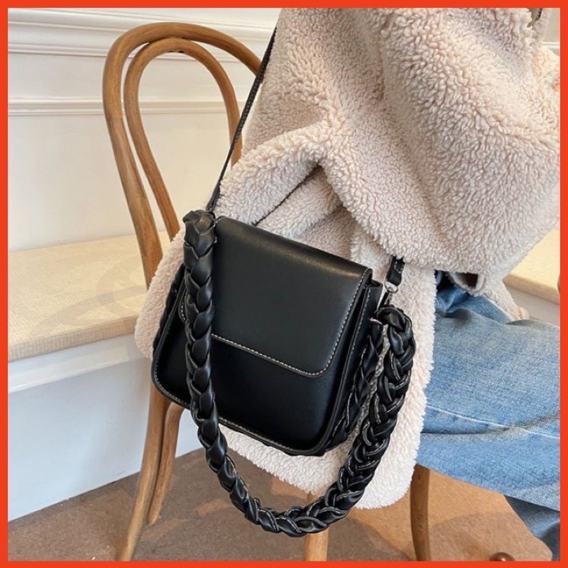 Túi Xách Nữ Đeo Chéo Dây Đan, Túi Nữ Thời Trang Phong Cách Hàn Quốc