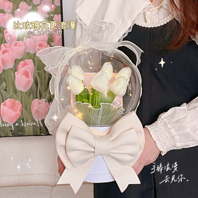 Bong bóng hoa tuylip- bóng hoa mika