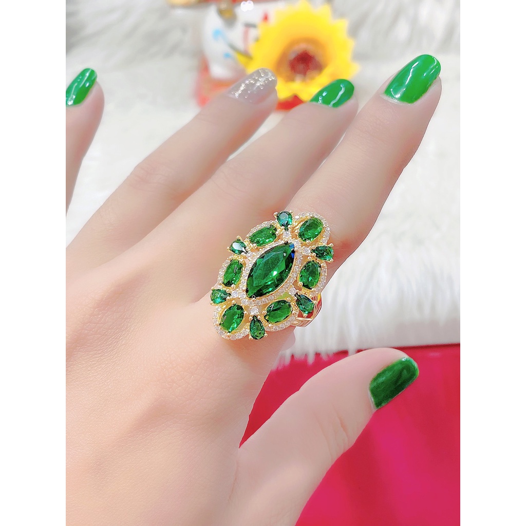 UHA - Nhẫn nữ đính xoàn N665 mạ vàng cao cấp (giá tốt nhất)