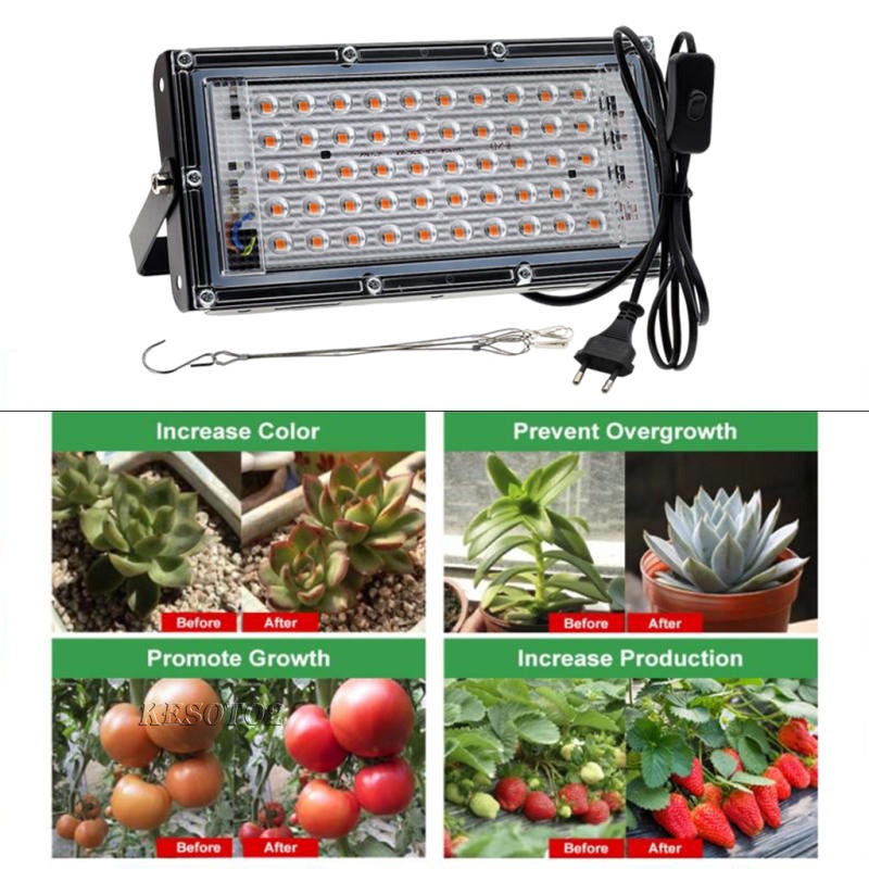 50W/100W LED Grow Light Full Spectrum Plant Lighting Veg and Flower EU Plug