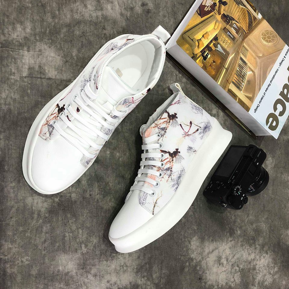 [Tặng Hộp, Tẩy trắng,  VIDEO] Giầy thể thao cổ cao Hàn Quốc | BigBuy360 - bigbuy360.vn