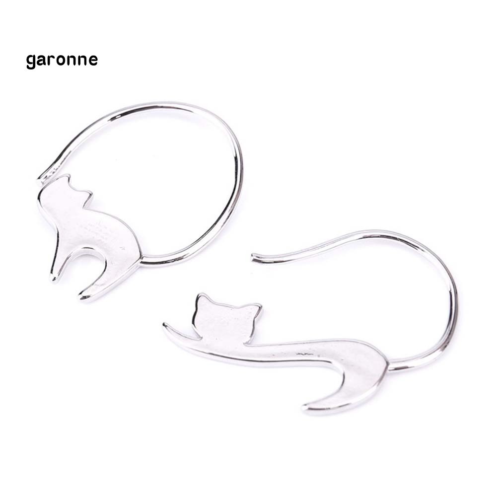 GA_Cute Napping Little Cat Drop Earrings Jewelry Ear Hook Women's Birthday Gift