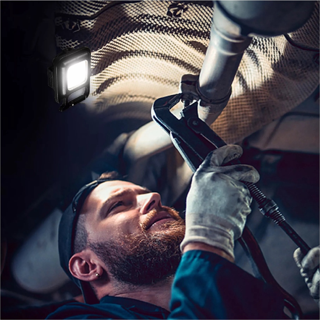 Đèn LED Flash mini COB siêu sáng có móc treo khoá và hít nam châm tiện lợi