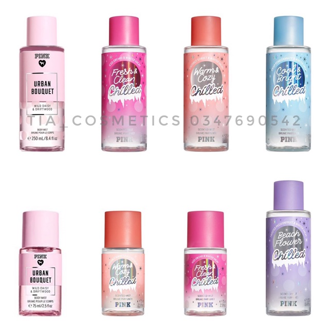 Xịt thơm body mist dòng Pink của Victoria ‘s secret