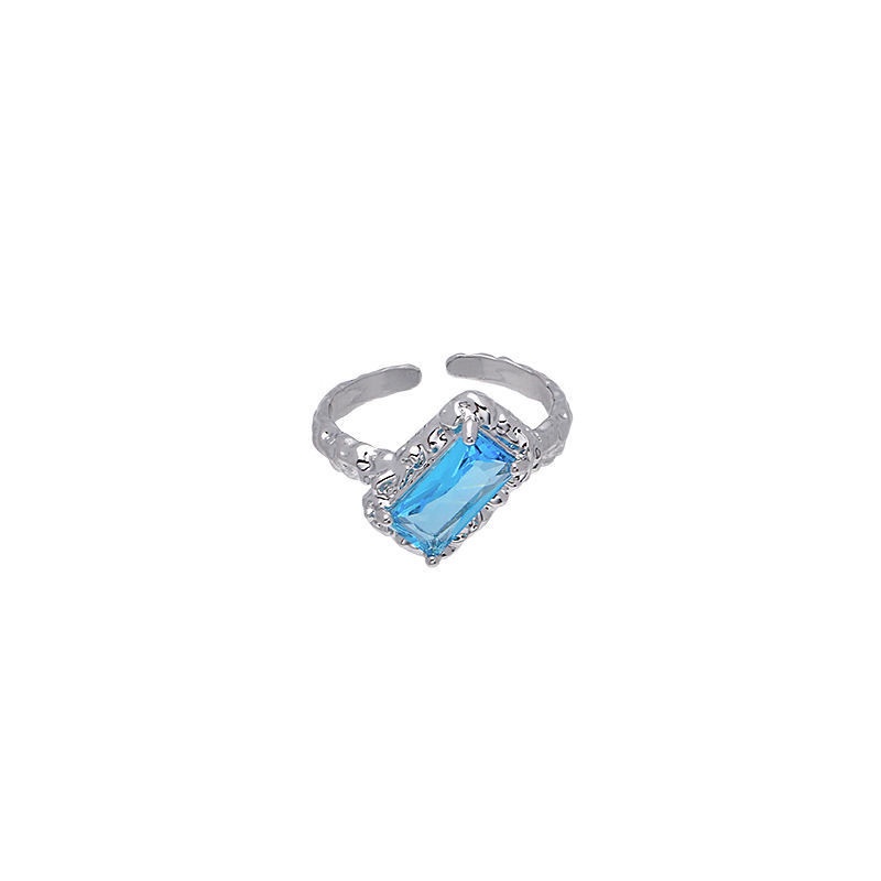 Set 3 Nhẫn Hở Hợp Kim Đính Đá Zircon Thời Trang Cho Nữ
