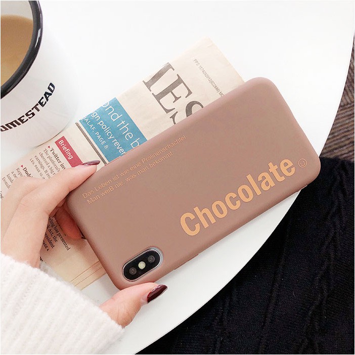 Ốp lưng iphone Chocolate TPU trơn dẻo mềm 5/5s/6/6plus/6s/6splus/7/7plus/8/8plus/x/xr/xs/11/12/pro/max/plus/promax | BigBuy360 - bigbuy360.vn