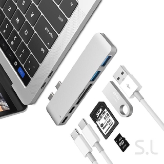 Hub Hub Type-C + Đầu Đọc Thẻ Cho Macbook 637