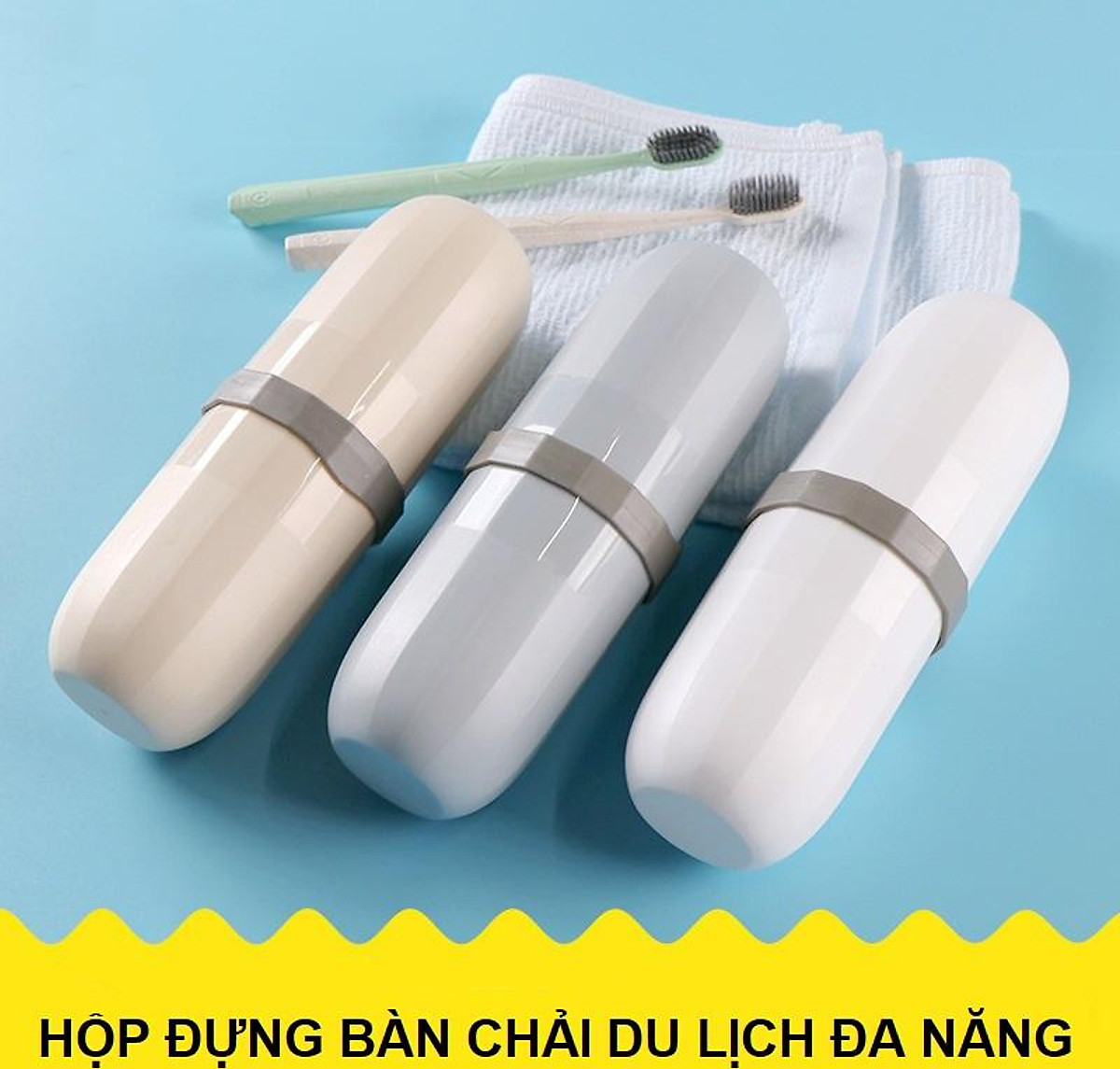 Mua Ngay Hộp Cốc Đựng Bàn Chải Đánh Răng, Kem Đánh Răng Du Lịch (Màu Xanh) Cực Chất