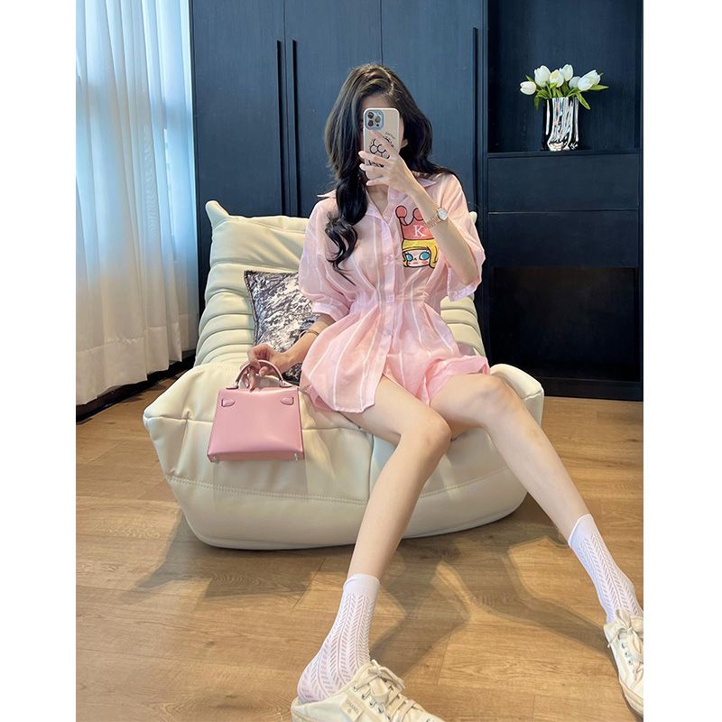 Bộ Áo Sơ Mi Phối Quần Short Thời Trang Mùa Hè 2022 Cho Nữ