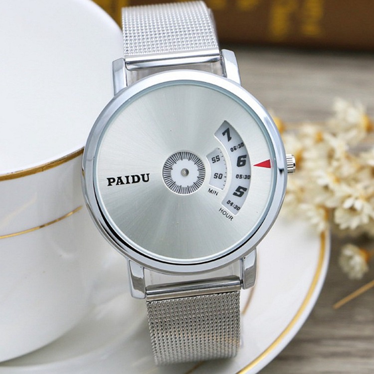 Miễn Phí Vận Chuyển Đồng Hồ Thời Trang PAIDU Dây Đeo Dạng Lưới 38mm Chống Thấm Nước Có Thể Xoay Đặc Biệt Dành Cho Nam Và