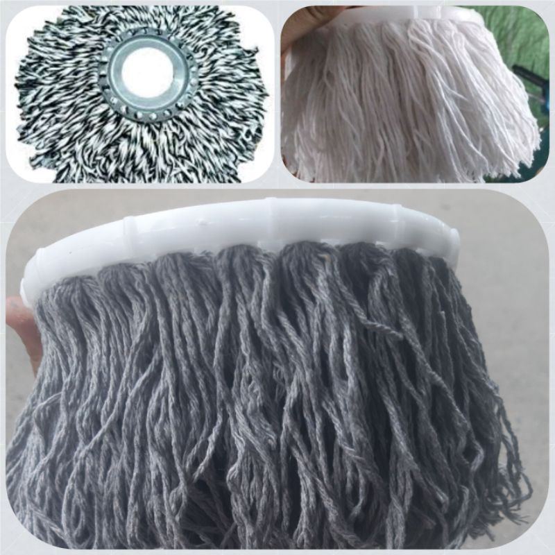 #Siêu thấm hút# Bông lau nhà 360 độ sợi cotton thấm hút siêu tốt - sợi mềm, thấm nước tốt, lau nhà siêu thật, siêu sạch