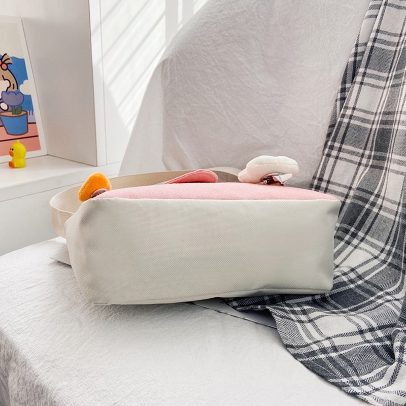 Túi Đeo Chéo Canvas Vuông Nhỏ Dễ Thương Cho Bé Gái