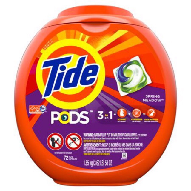 Hộp viên giặt Tide Pods của Mỹ ( 72 viên )