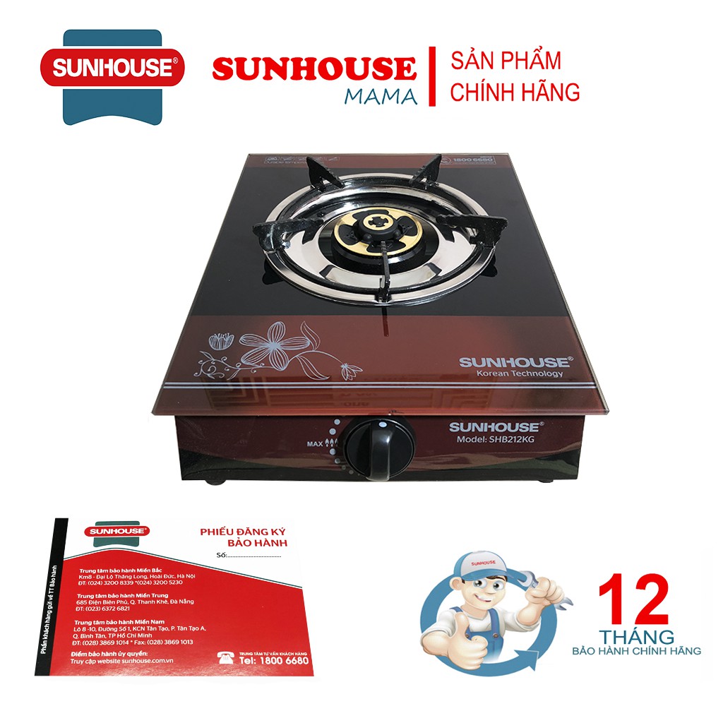 Bếp gas đơn Sunhouse SHB212KG  - Bảo hành 12 tháng