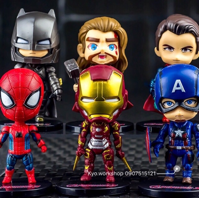 <Hàng loại 1> Mô hình hỗn hợp Chibi nhân vật Marvel & DC