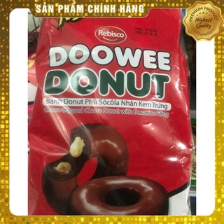 Bánh Doowee Donut phủ socola nhân kem trứng 360g