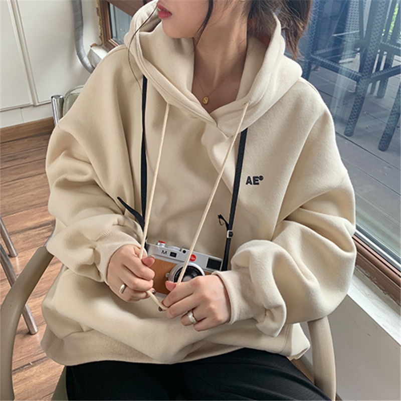 NRVP Áo Hoodie Dáng Rộng Thời Trang Hàn Quốc 2022 Dành Cho Nữ