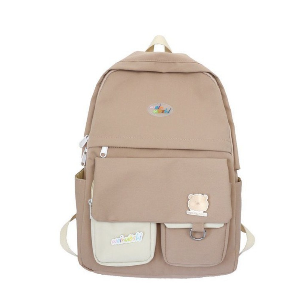 BL79-82/Balo ulzzang phong cách Hàn Quốc tặng kèm pin dễ thương chất liệu vải cao cấp chống thấm nước đi học đi chơi