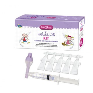 NEBIAL 3% KIT - BỘ THIẾT BỊ XỊT XÔNG MŨI HỌNG TRẺ EM NHẬP KHẨU Ý