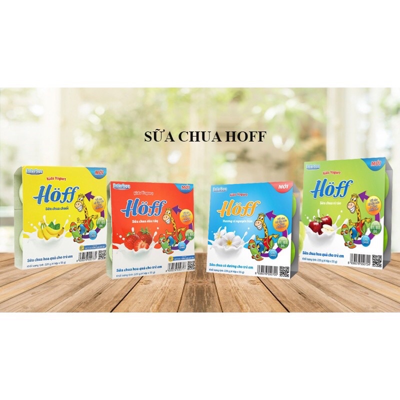 Sữa chua Hoff/ Váng sữa Hoff 4x55g