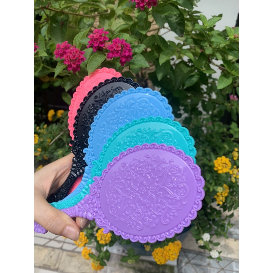 Gương hoàng cung mini soi mi cầm tay(giao màu ngẫu nhiên)