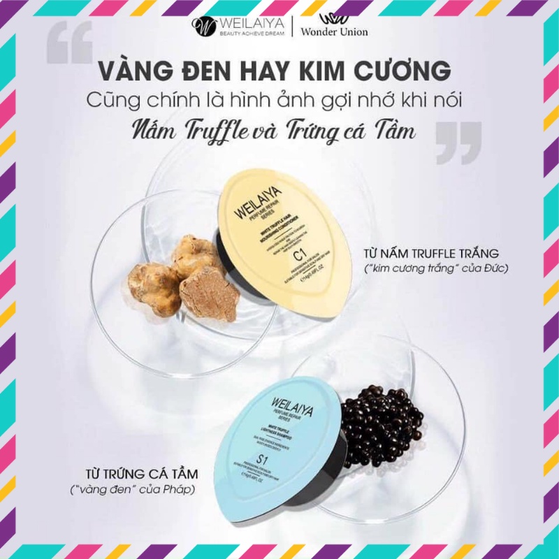 [Mini Test] Dầu Gội, Dầu Xã Phục Hồi Tóc Hư Tổn Đa Tầng Nấm TRUFFLE WEILAIYA giúp Chăm Sóc Tóc Khô Xơ Gãy Rụng