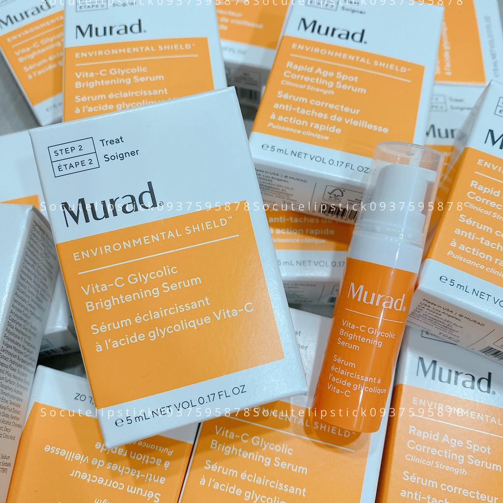 Tinh chất làm sáng da thế hệ mới Murad Vita-C Glycolic Brightening Serum Minisize 5ml