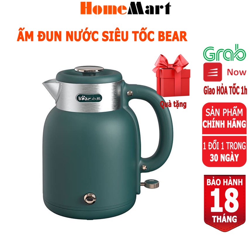 Ấm Siêu Tốc Bear ZDH-C15C1, dung tích 1.5L (Hàng chính hãng 1 đổi 1 trong 30 ngày, bảo hành 18 tháng) - HomeMart