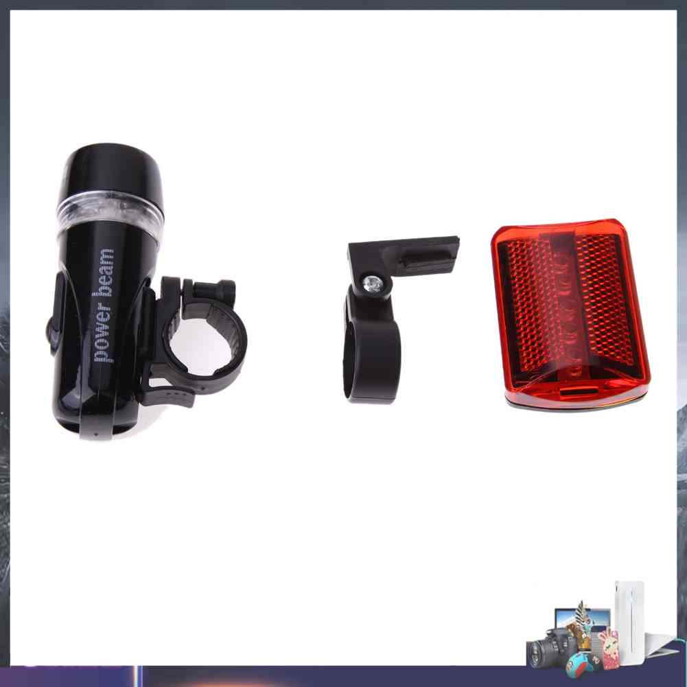 Set Đèn Pha 5LED Và Đèn Gắn Đuôi Xe Đạp 5LED Không Thấm Nước